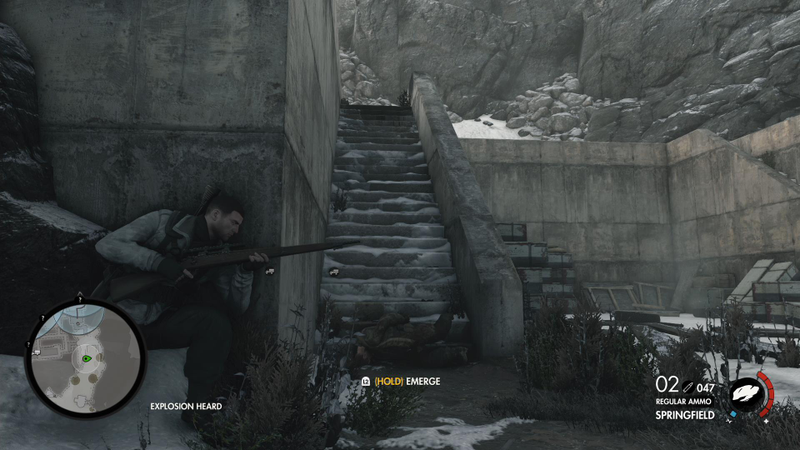 Here’s where I ran to after setting up a series of mines and wire traps and then making as much noise as possible. I will never forget this spot.